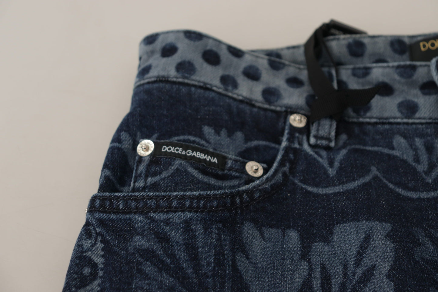 - Elegant Floral High Waist Skinny Jeans