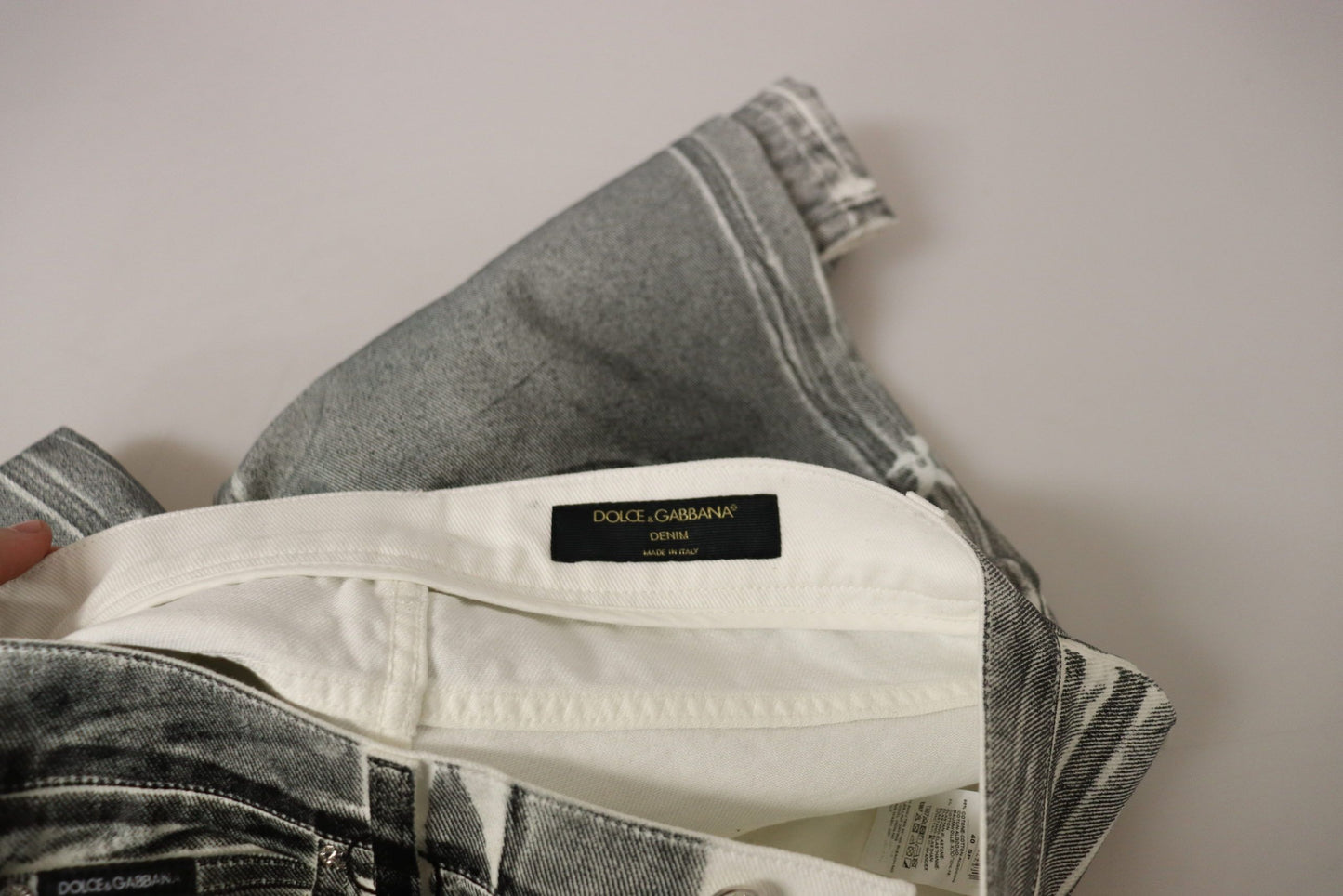 - High Waist Grey Denim Elegance