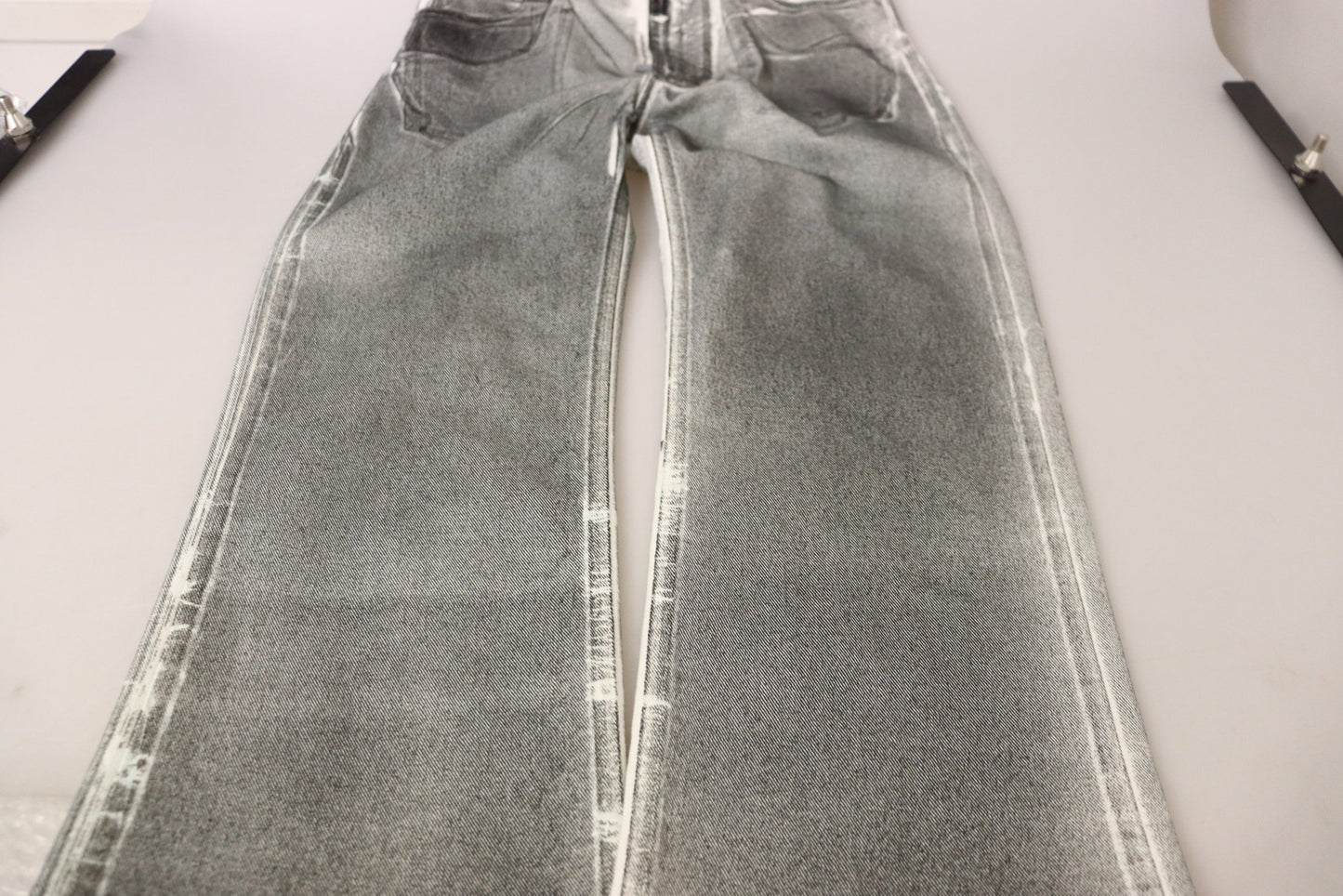 - High Waist Grey Denim Elegance