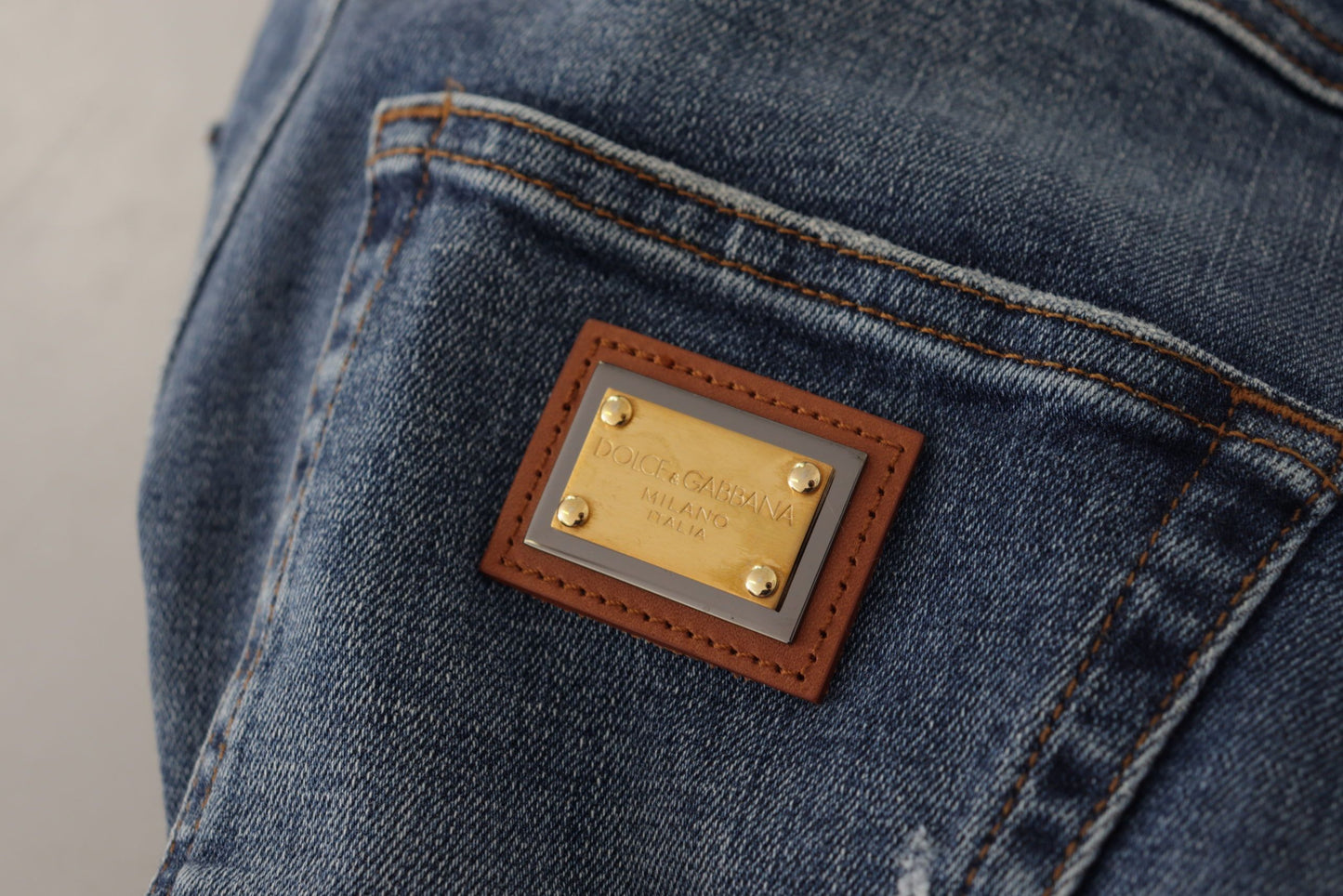 - High Waist Skinny Designer Jeans in Blue