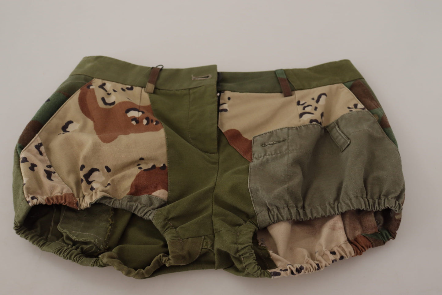 - Army Green High-Waist Hot Pants