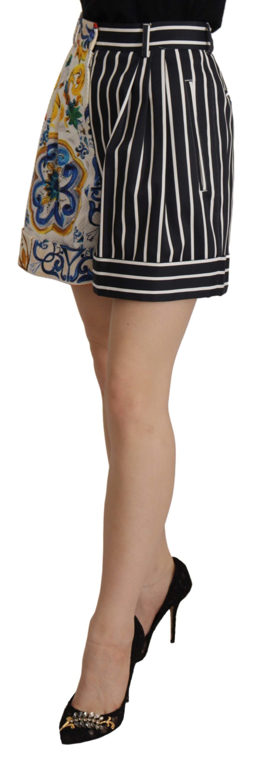 - Majolica High Waist Designer Bermuda Shorts