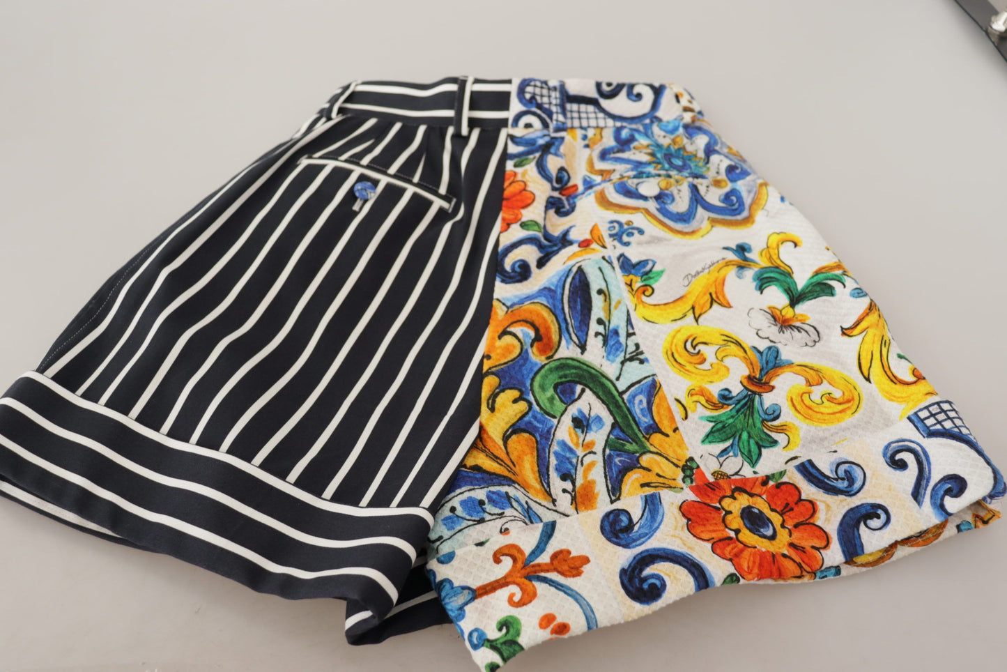 Majolica High Waist Designer Bermuda Shorts by Dolce & Gabbana