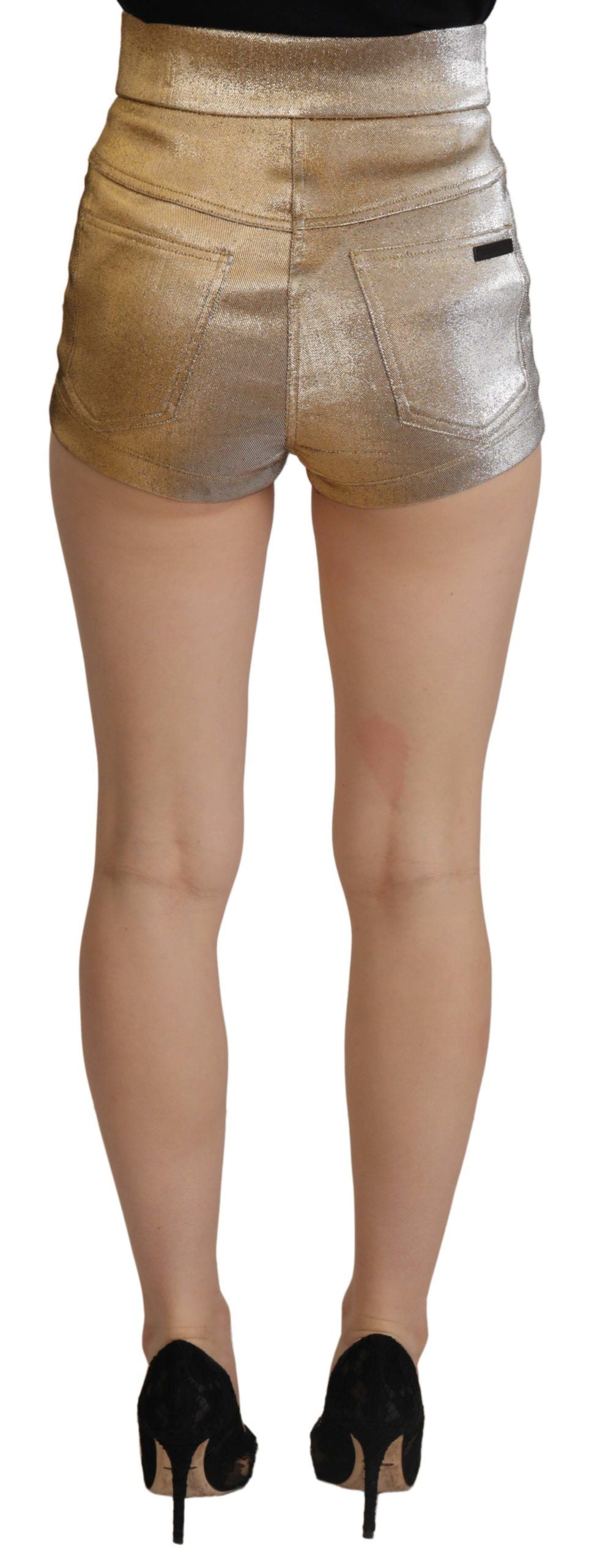 - Gold High Waist Hot Pants Shorts