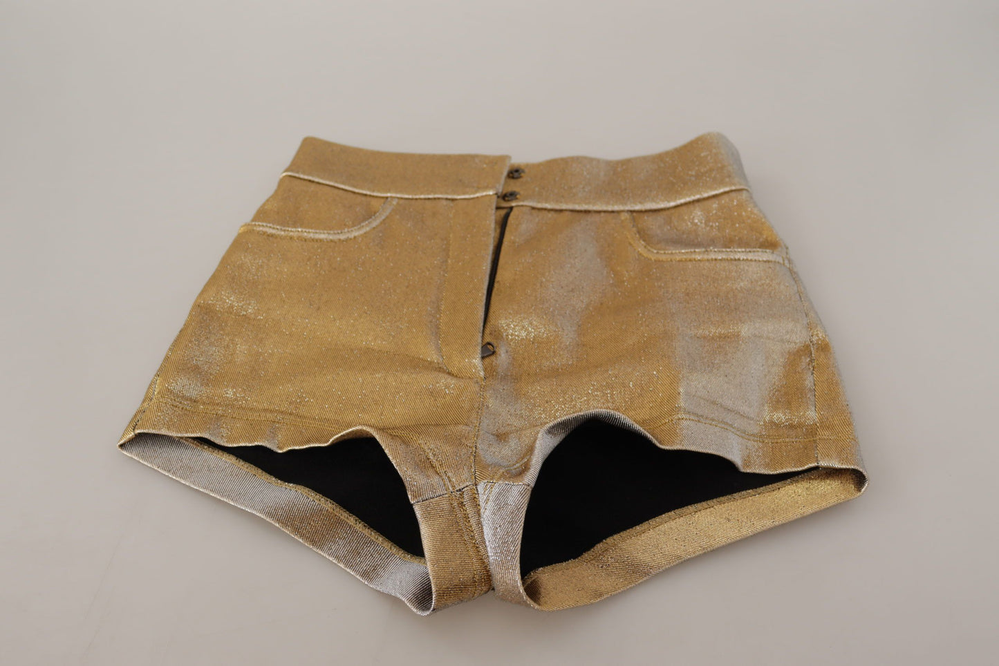 - Gold High Waist Hot Pants Shorts