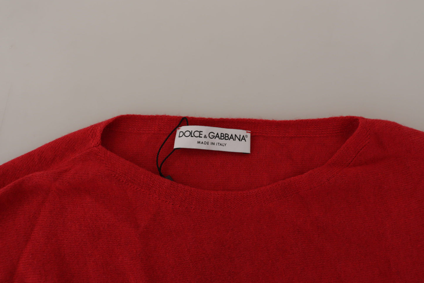Elegant Red Wool Blend Knit Sweater by Dolce & Gabbana