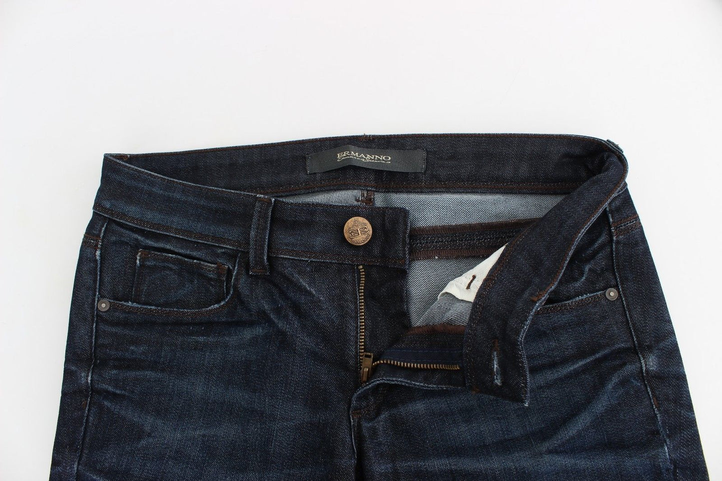 - Ermanno Scervino Chic Dark Blue Skinny Jeans