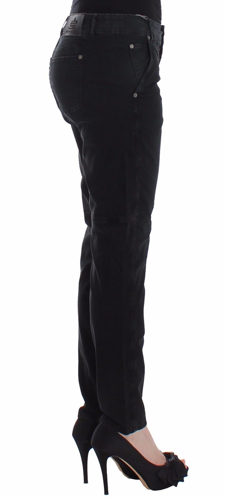 - Sleek Black Slim Leg Designer Jeans