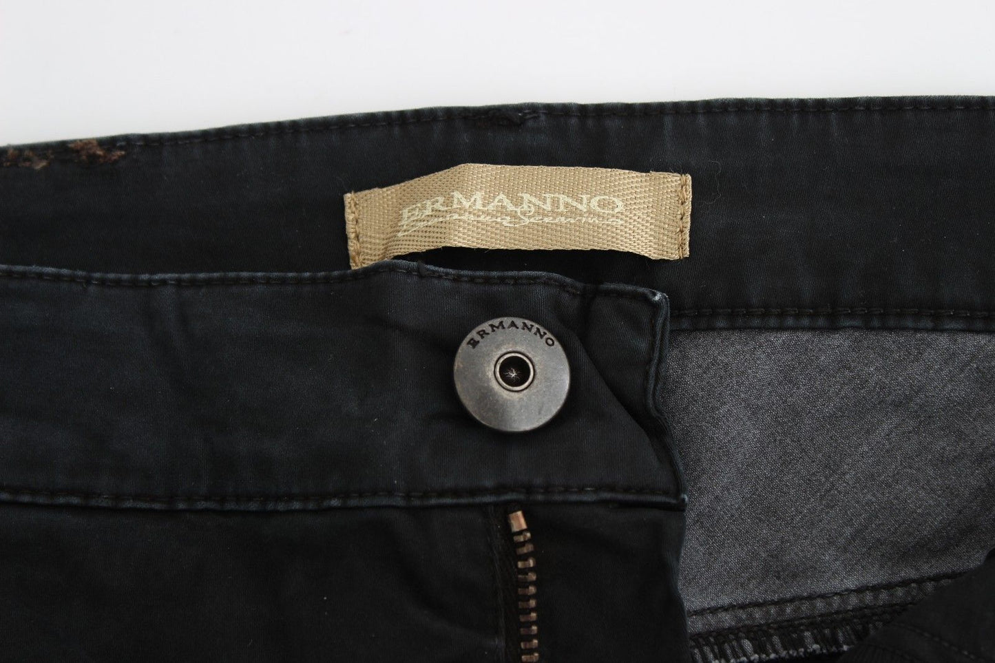 - Sleek Black Slim Leg Designer Jeans