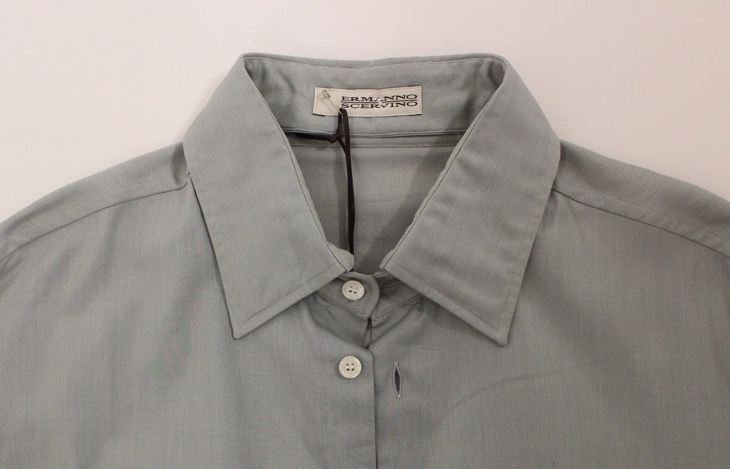 - Elegance Unleashed Gray Casual Button-Front Shirt
