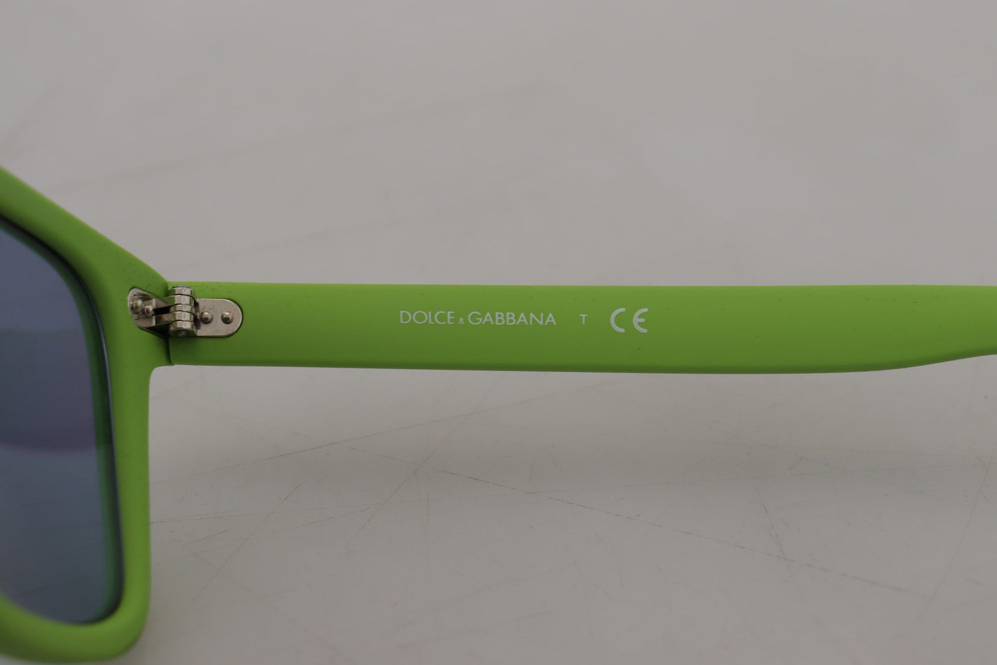 Dolce & Gabbana Acid Green Full Rim Sunglasses with Blue Lenses