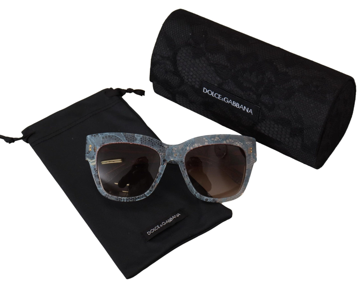 - Elegant Lace-Trimmed Gradient Sunglasses