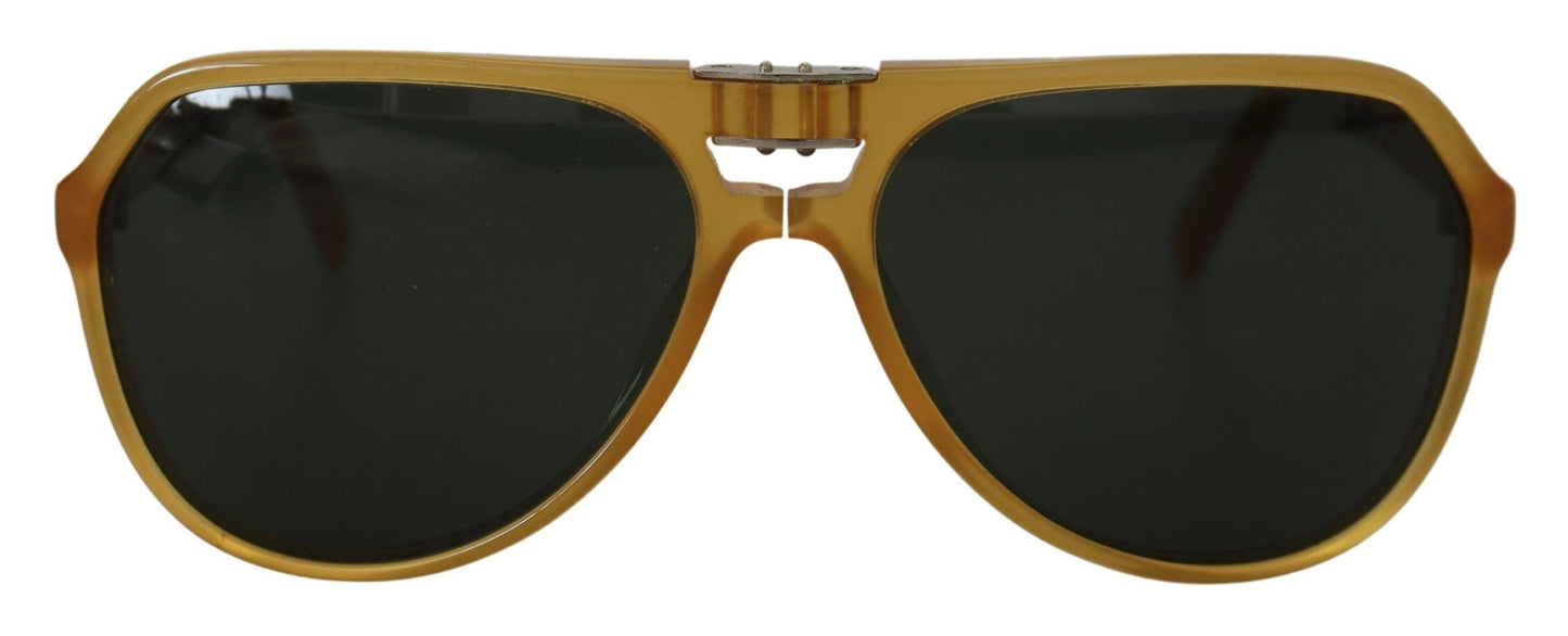 - Chic Yellow Aviator Acetate Sunglasses
