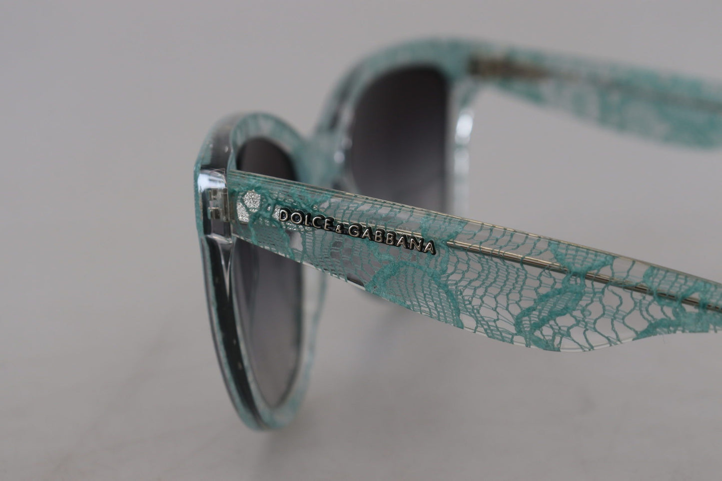 Dolce & Gabbana Blue Sicilian Lace Sunglasses with Grey Lenses