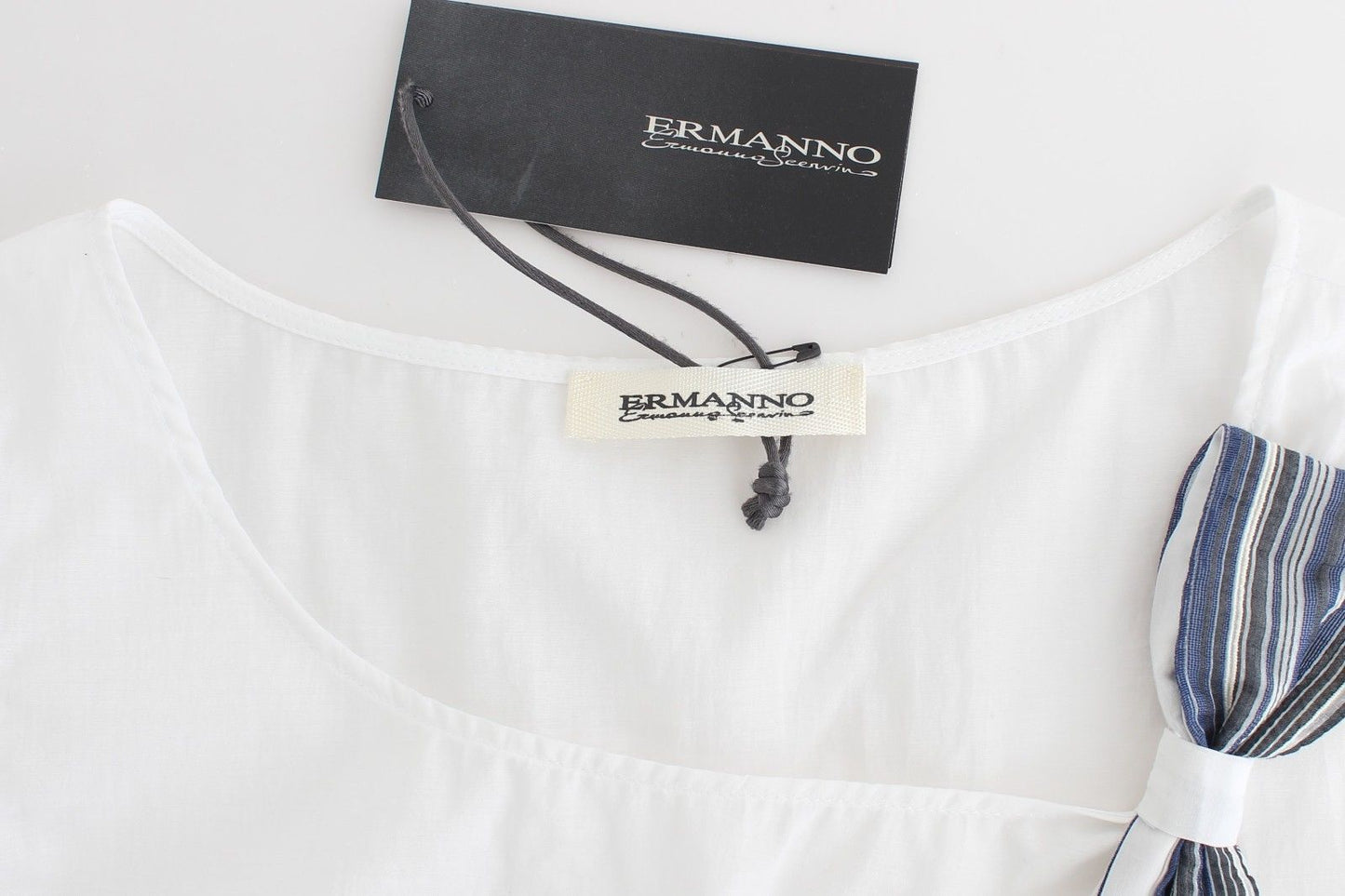 Ermanno Scervino Exquisite Cotton-Blend Bow Top