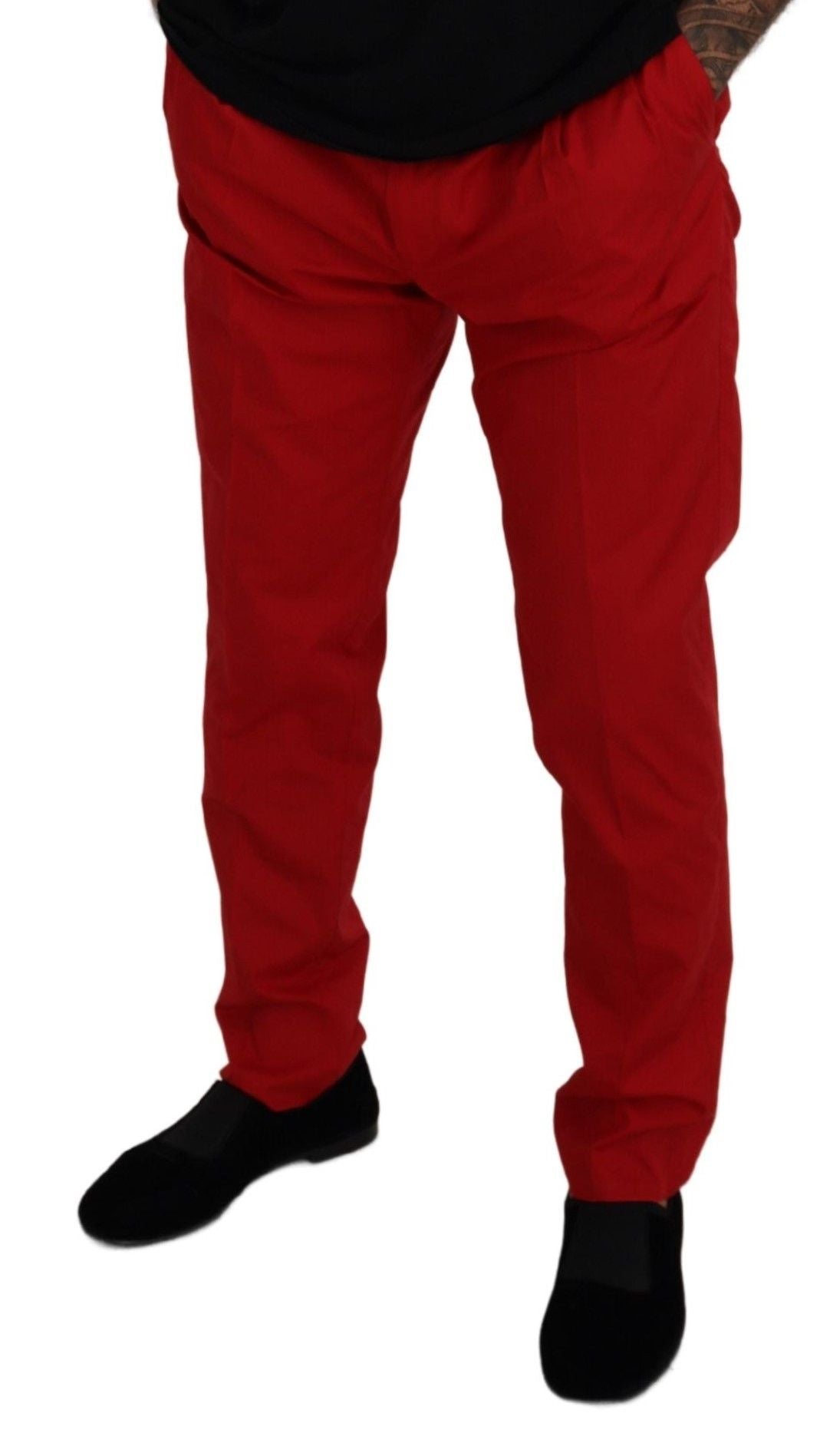 - Elegant Slim Fit Crimson Chinos