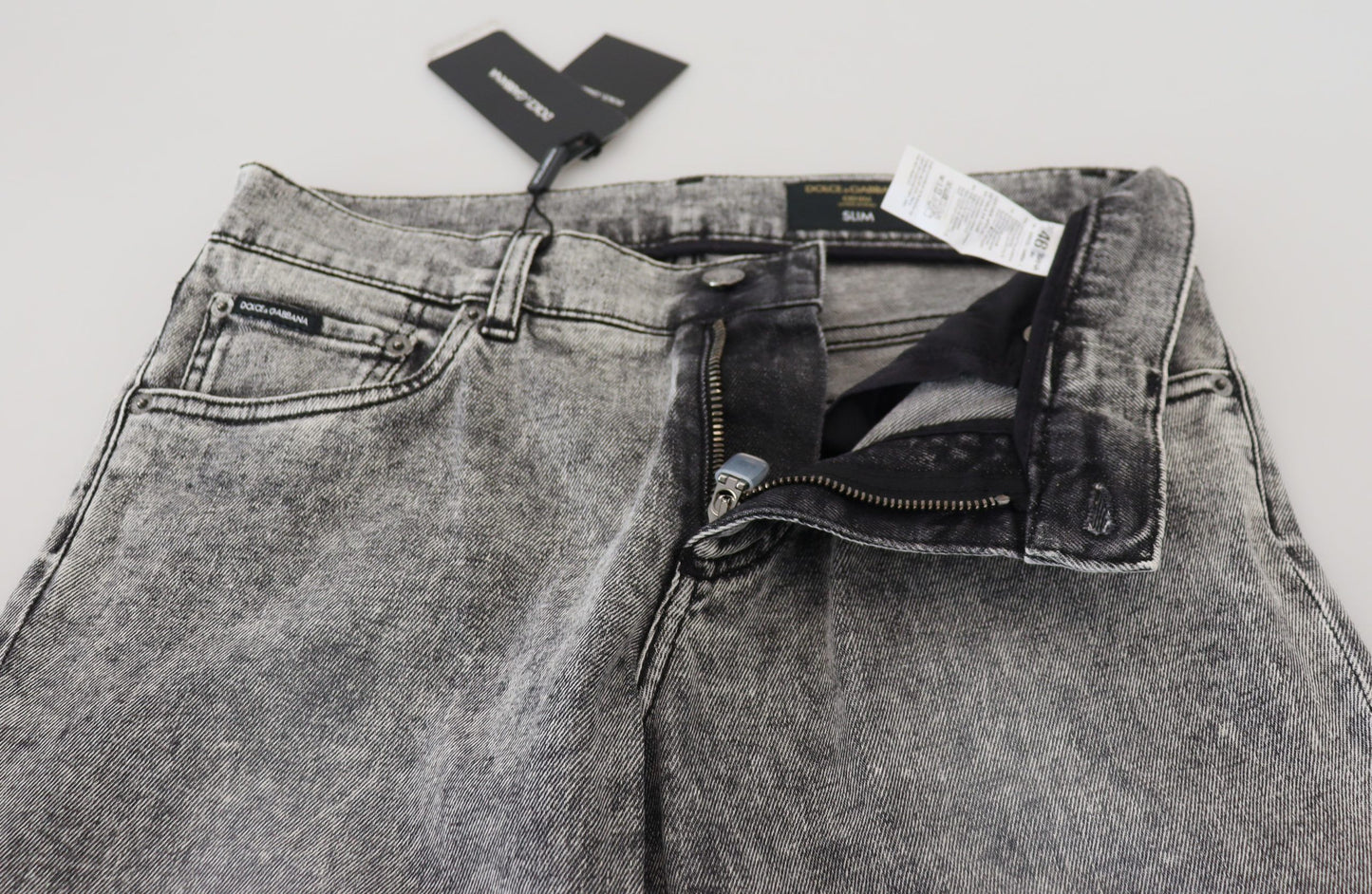 Dolce & Gabbana Chic Slim Fit Gray Denim Jeans