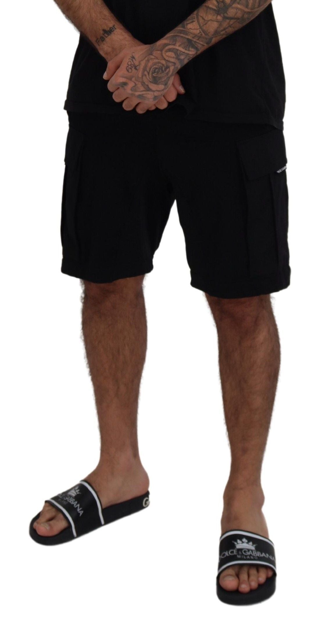 - Elevate Your Summer: Classic Black Bermuda Shorts