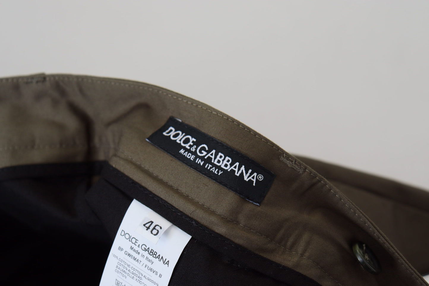 - Elegant Green Cotton Chino Shorts