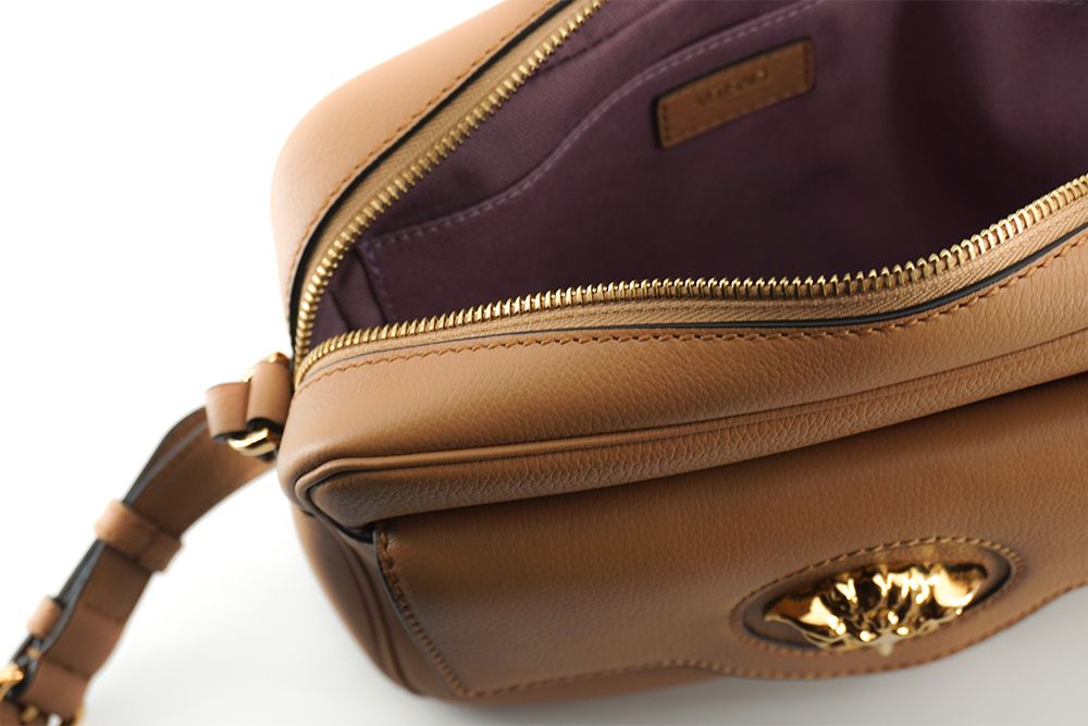 - Elegant Brown Leather Camera Case Shoulder Bag