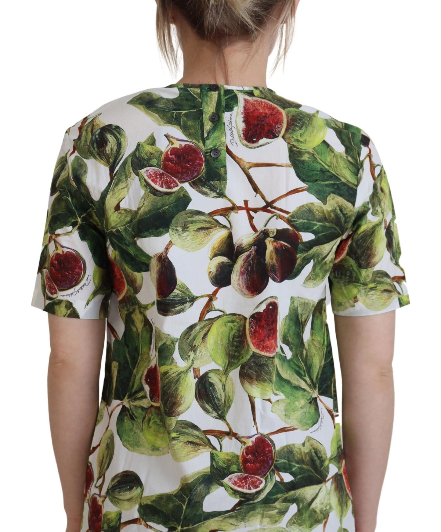 - Chic Multicolor Fig Print Cotton Top