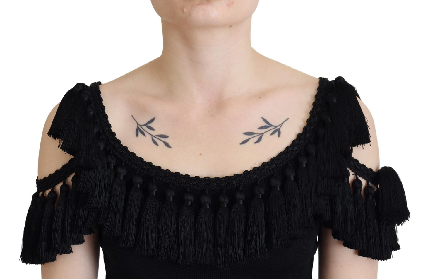 - Elegant Black Cotton Tank Top Blouse