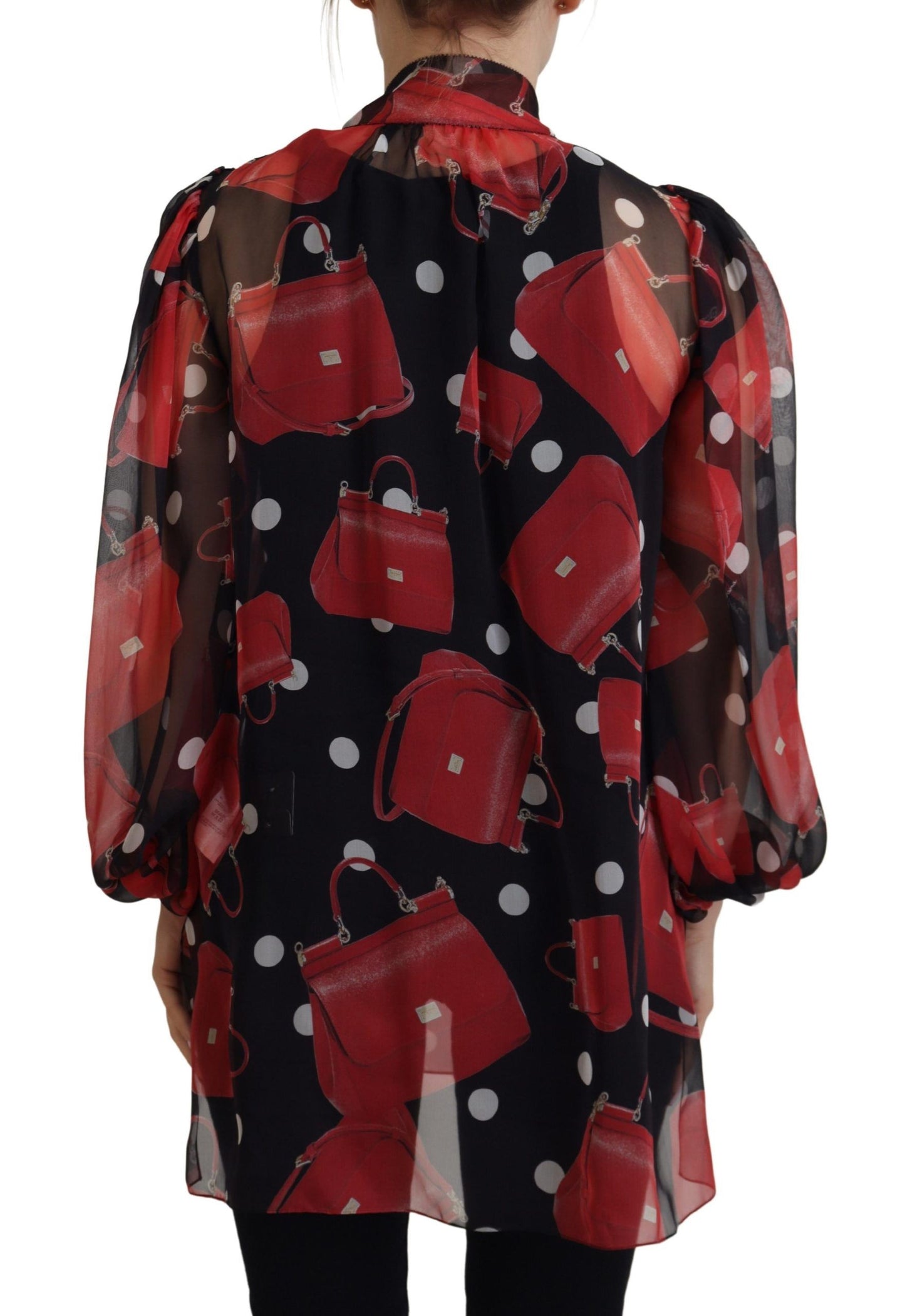 - Sicilian Print Silk Blouse - Luxurious & Chic