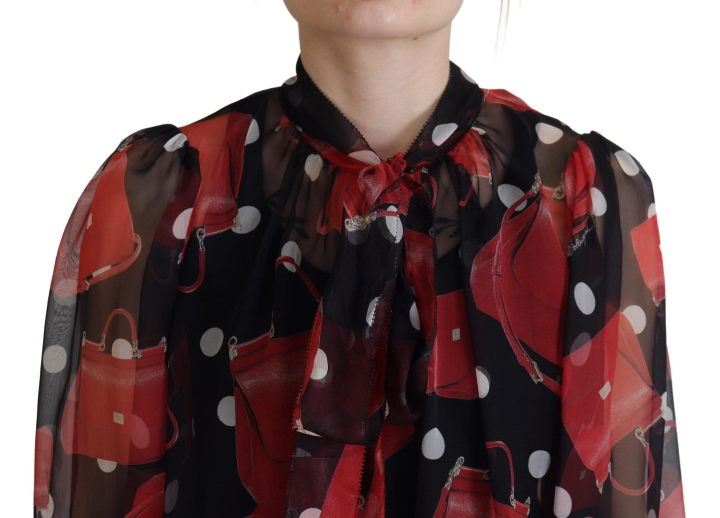 - Sicilian Print Silk Blouse - Luxurious & Chic