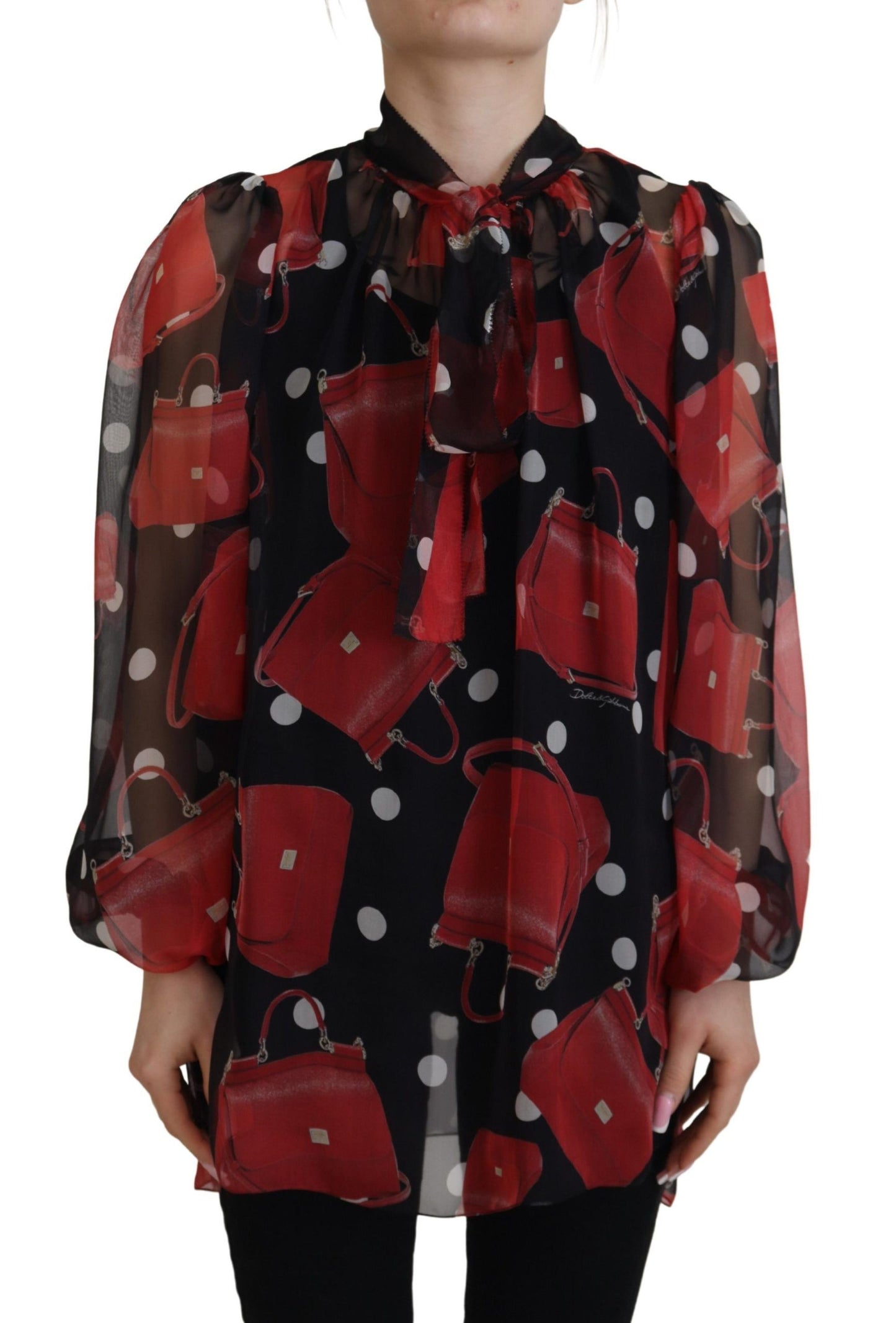 - Sicilian Print Silk Blouse - Luxurious & Chic