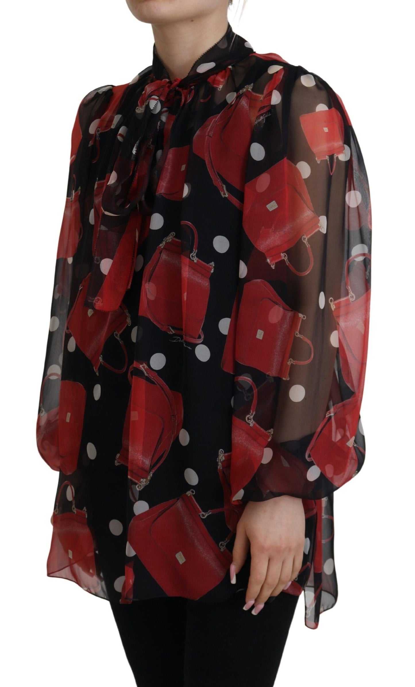 - Sicilian Print Silk Blouse - Luxurious & Chic