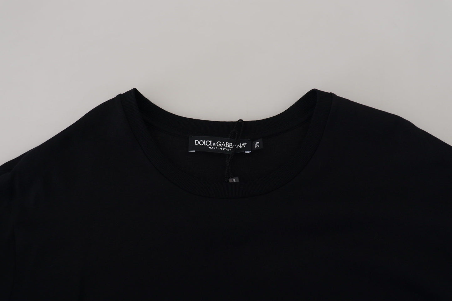 Elegant Black Cotton Short Sleeve Tee by Dolce & Gabbana