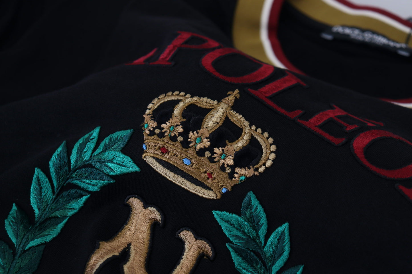 - Iconic Black Cotton Crew Neck Tee