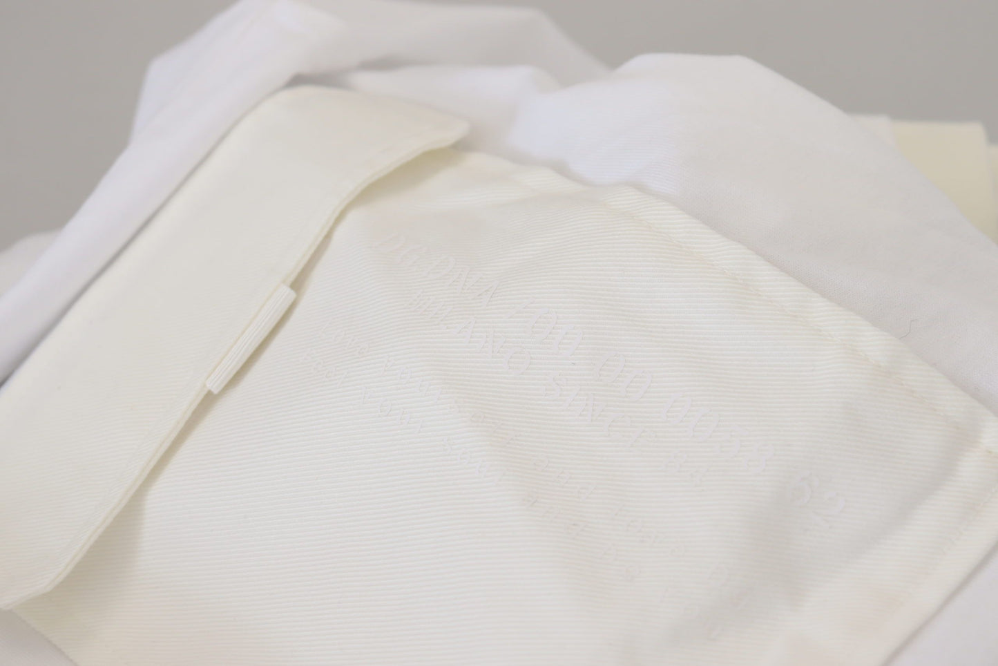 - Elegant White Cotton Tee with DG Chest Pocket