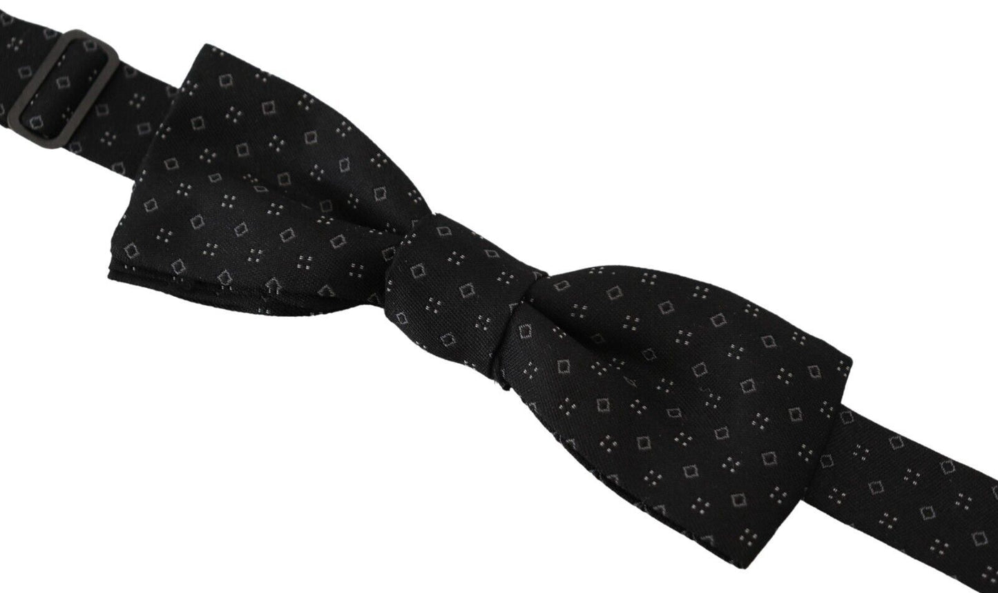 - Elegant Silk Black Bow Tie for Men