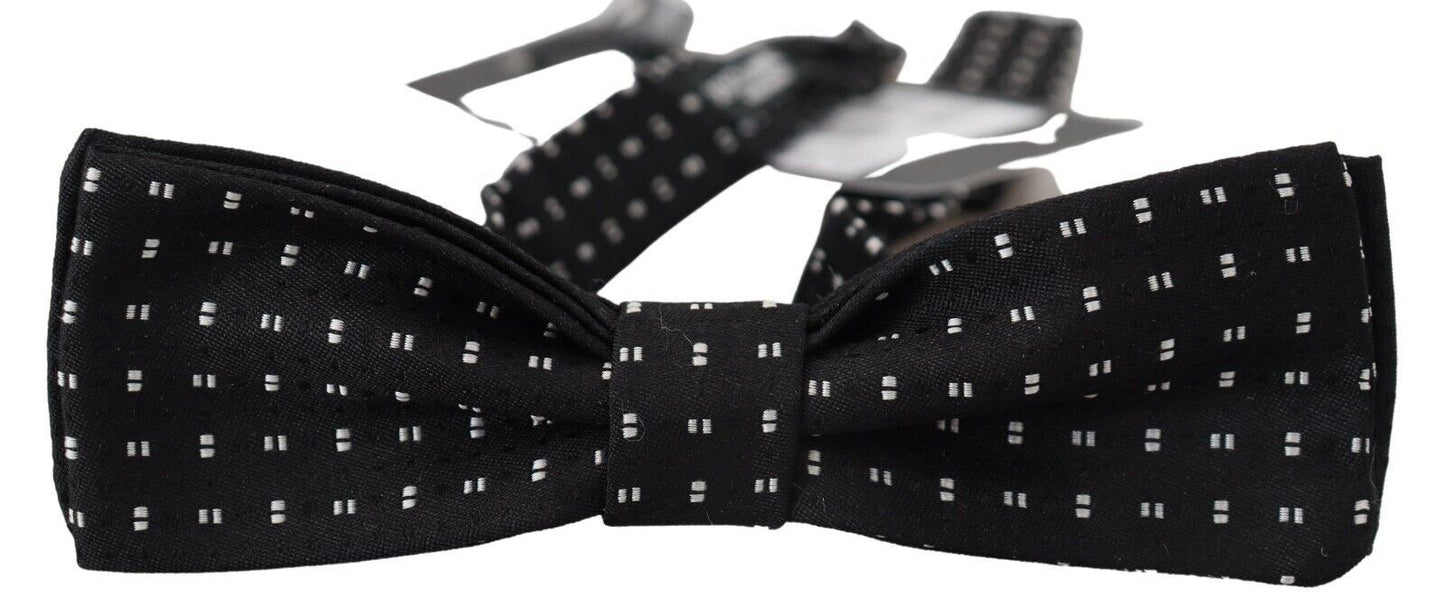 - Elegant Black Silk Bow Tie