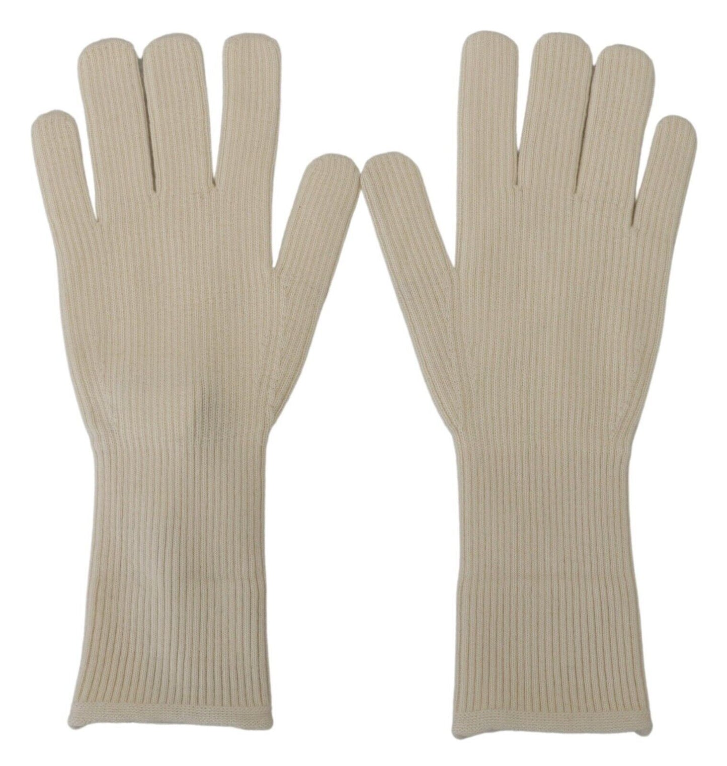 Elegant White Cashmere Gloves by Dolce & Gabbana