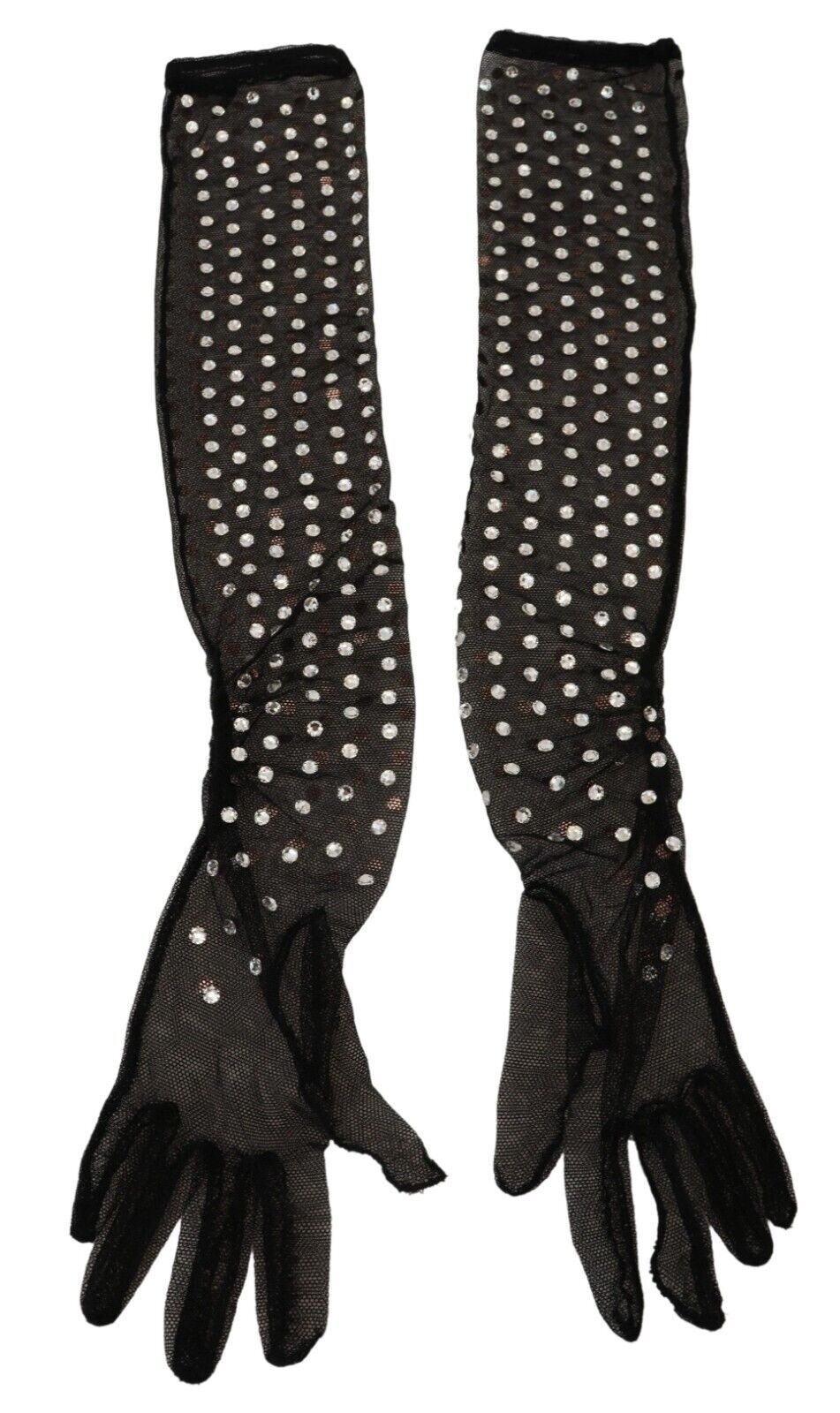 - Elegant Elbow Length Black Gloves