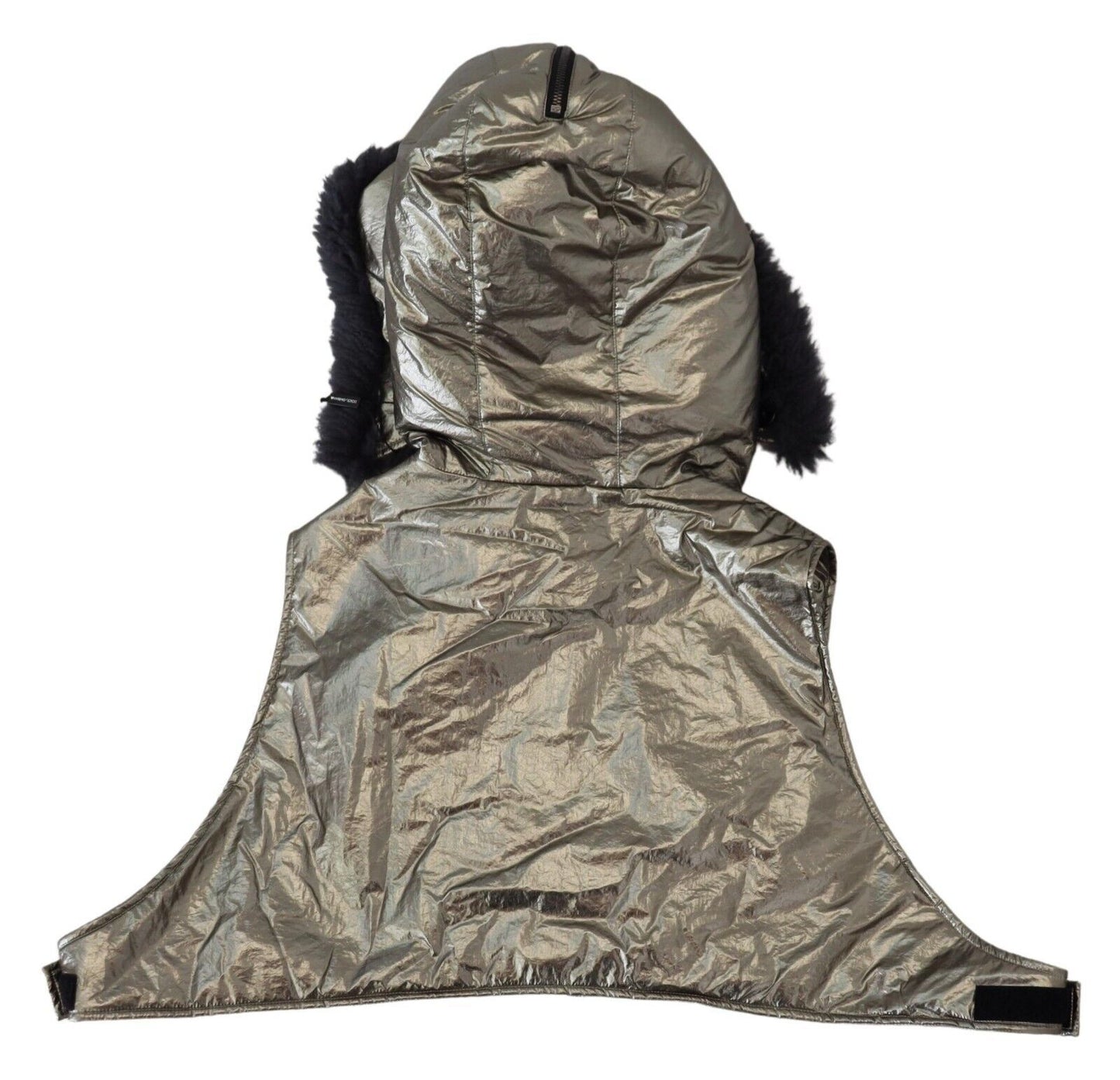 Dolce & Gabbana Futuristic Silver Whole Head Wrap Hat