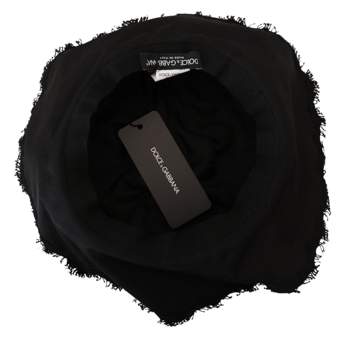 Elegant Sun-Ready Black Designer Hat by Dolce & Gabbana