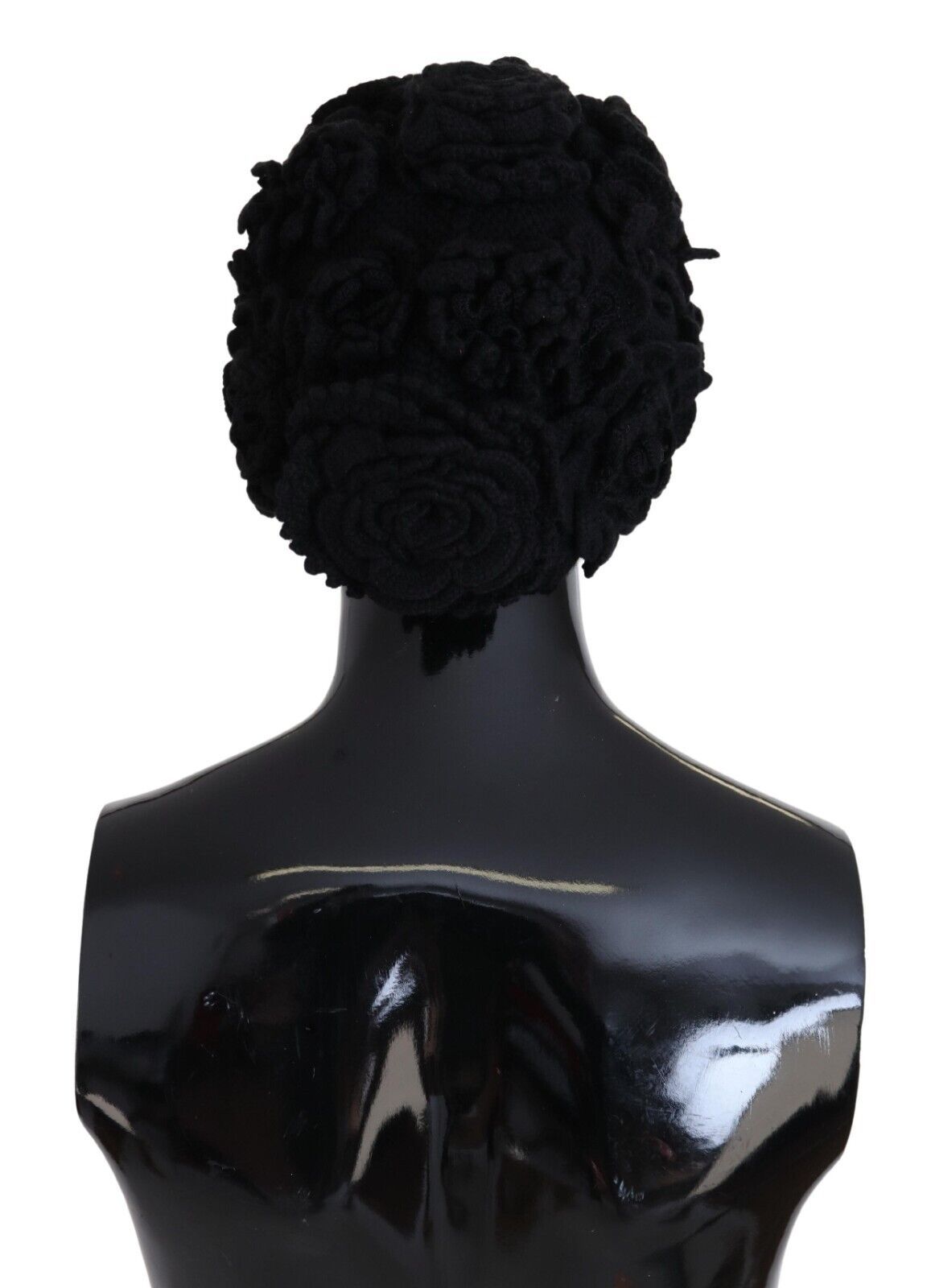 - Elegant Black Virgin Wool Beanie Hat