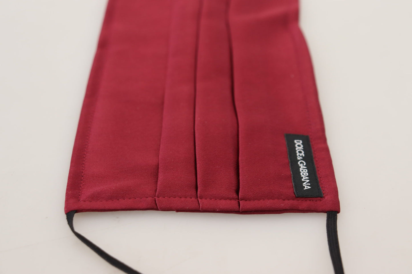 - Elegant Silk Pleated Maroon Face Mask