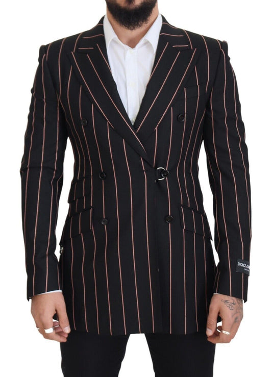 - Elegant Slim Fit Double-Breasted Black Blazer
