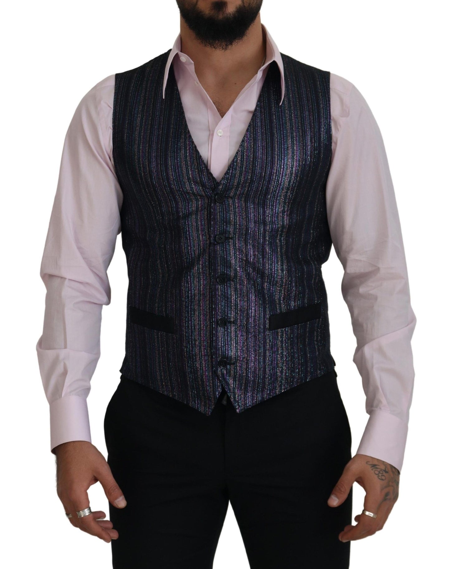 - Multicolor Formal Dress Vest Luxury Blend