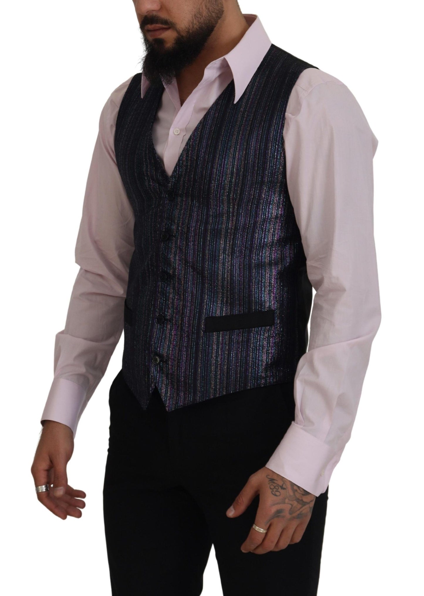 - Multicolor Formal Dress Vest Luxury Blend