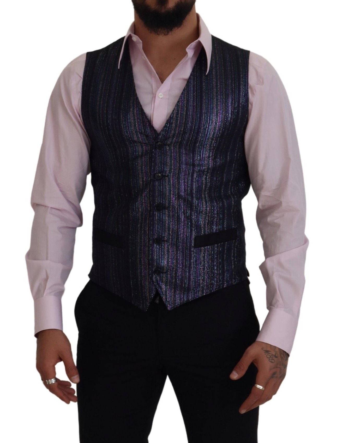 - Multicolor Formal Dress Vest Luxury Blend