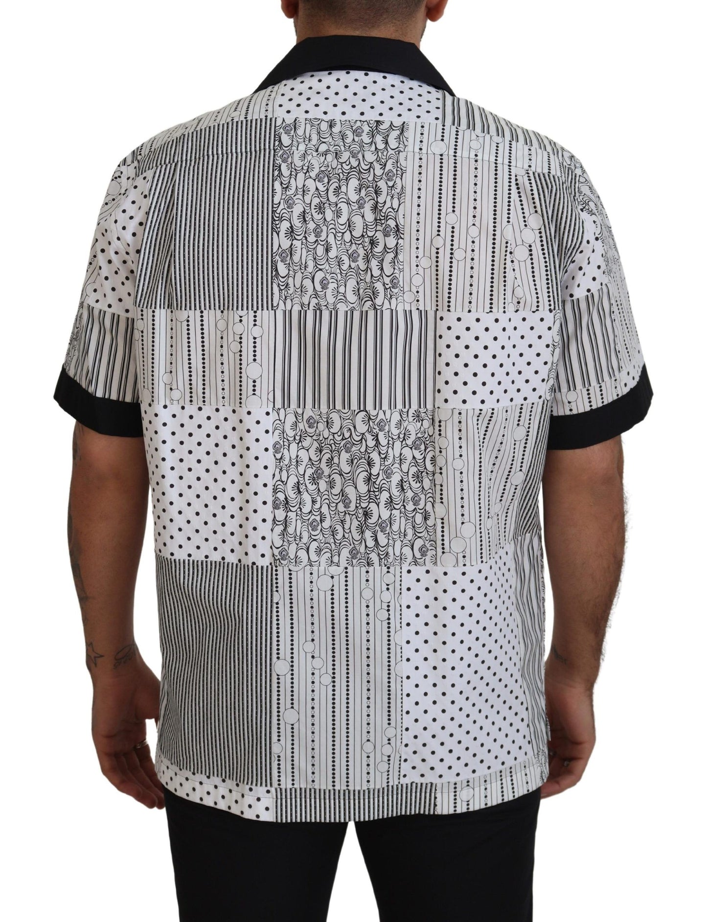 - Elegant Black & White Cotton Shirt