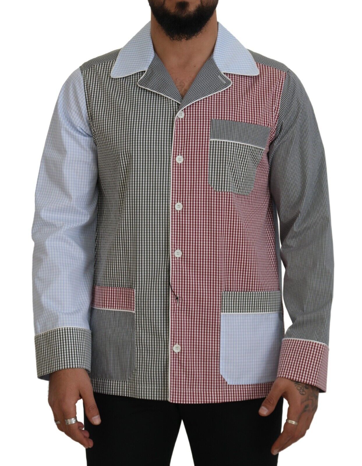 - Multicolor Cotton Button-Down Sleepshirt