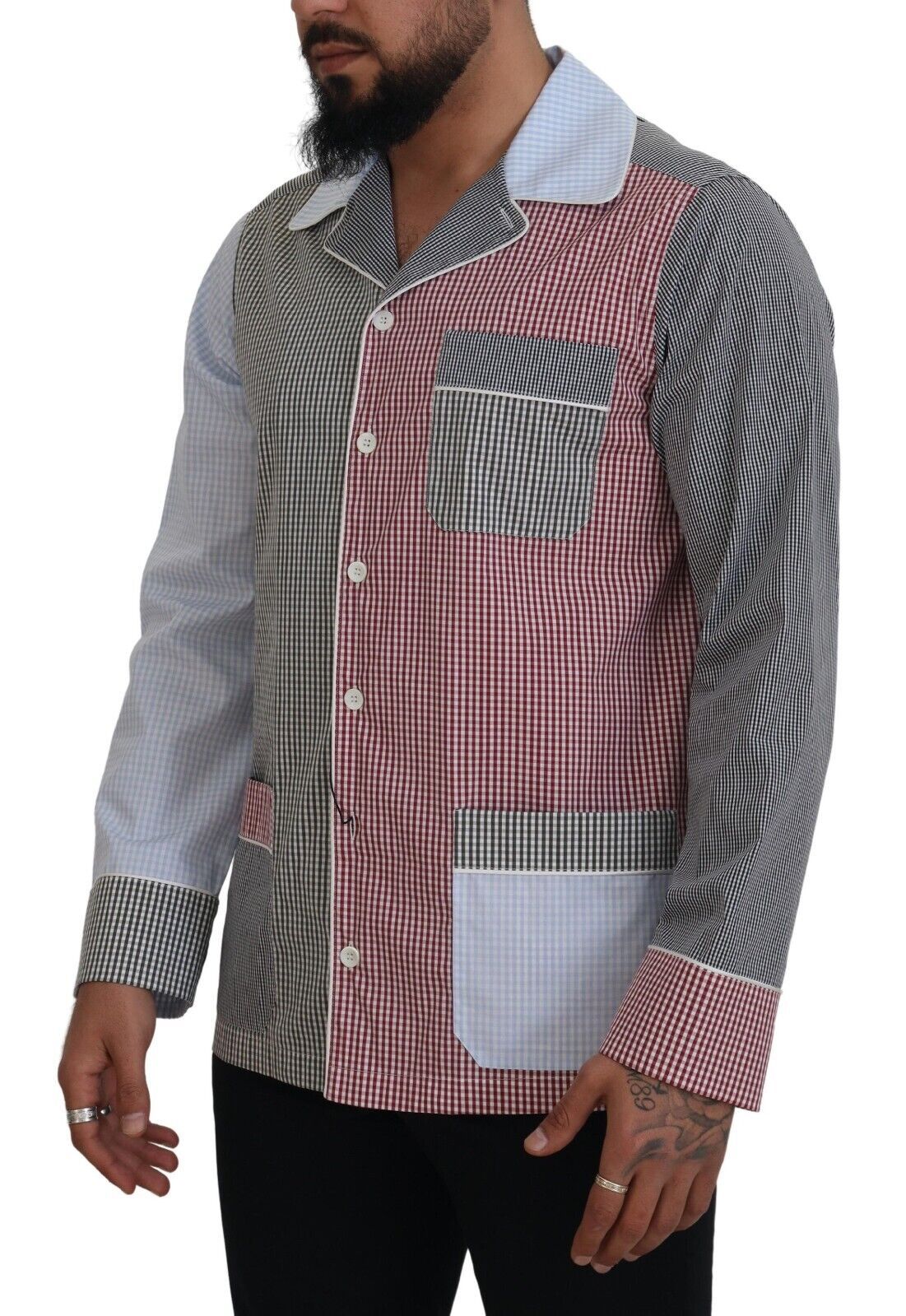 - Multicolor Cotton Button-Down Sleepshirt