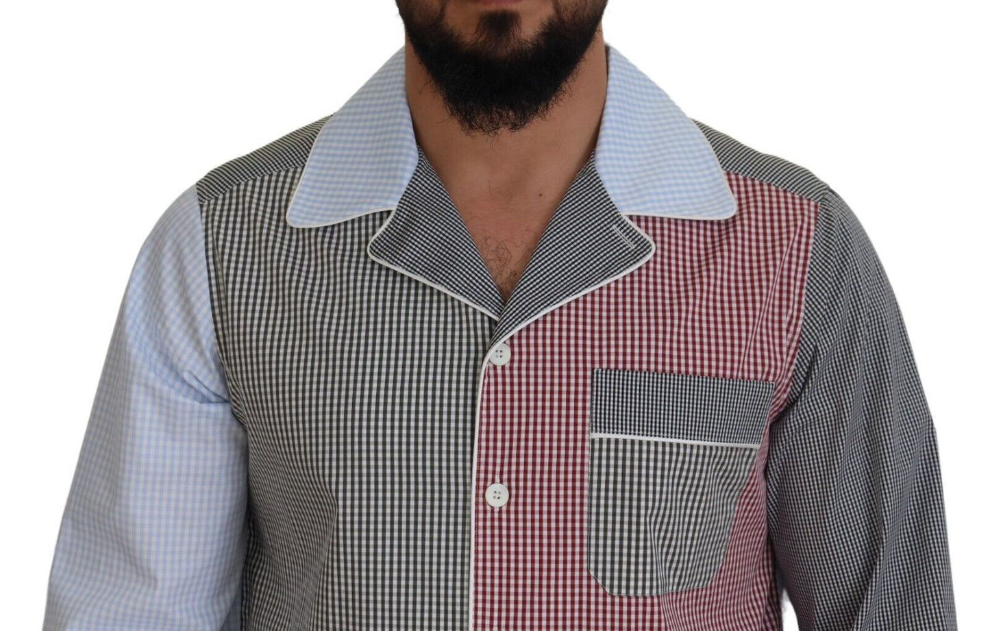 - Multicolor Cotton Button-Down Sleepshirt