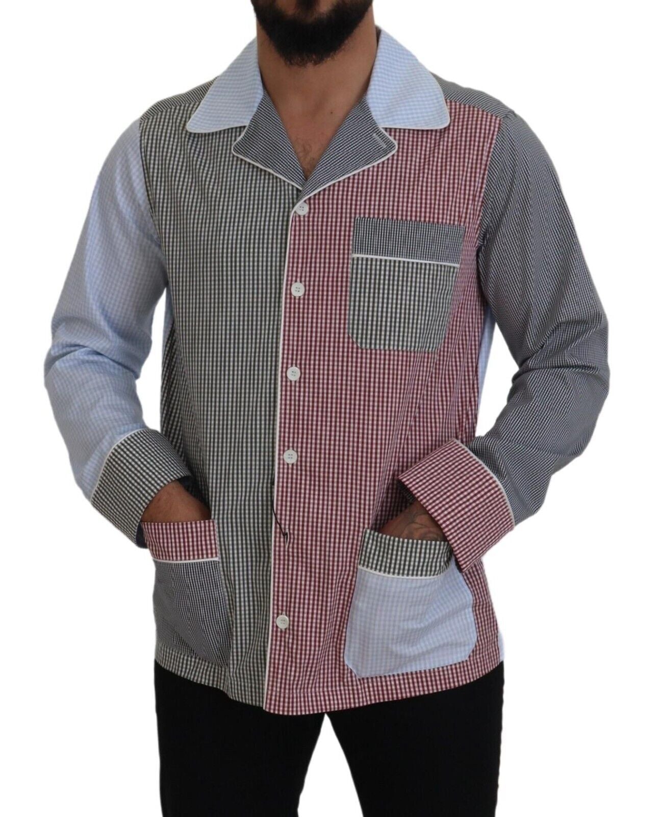 - Multicolor Cotton Button-Down Sleepshirt